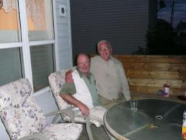 Dad visiting with an old friend and former teacher of mine while in Calgary.